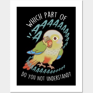 Cinnamon Green-cheeked Conure Parrot Aaaa Posters and Art